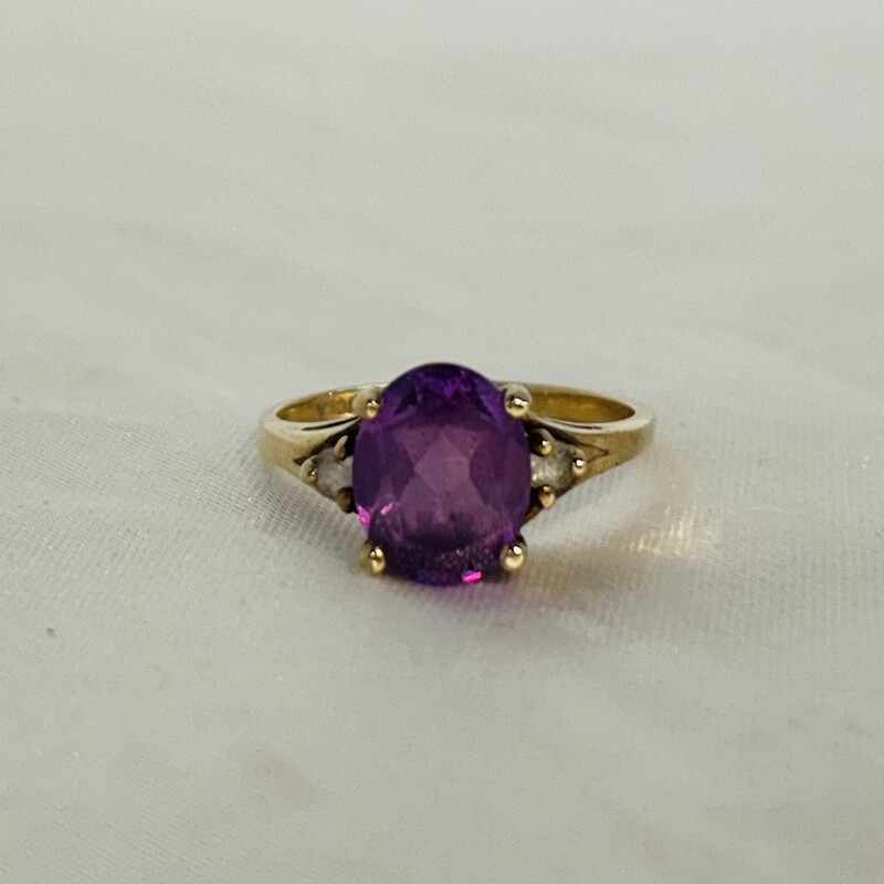 10k Purple Stone Ring