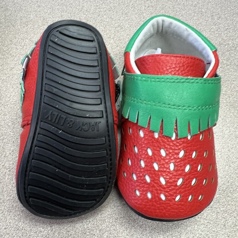 My Mocs - 5305 Strawberry, Red/Green, Size: 12-18M