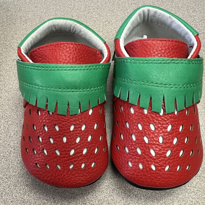 My Mocs - 5305 Strawberry, Red/Green, Size: 12-18M