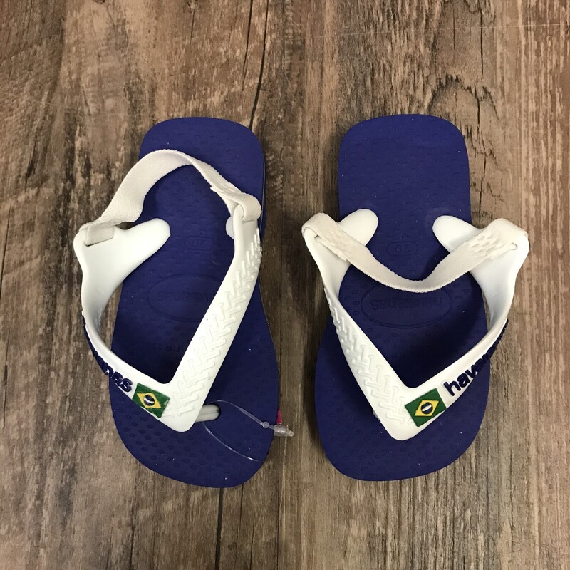 Havaianas Brazil Flag Tot, Blue, Size: Shoes 3
shoe marked as size 20