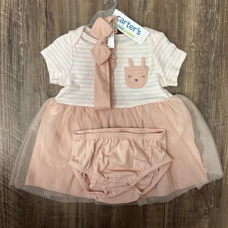 Carters NWT Bunny 3pc, Blush, Size: Baby 6-9M
