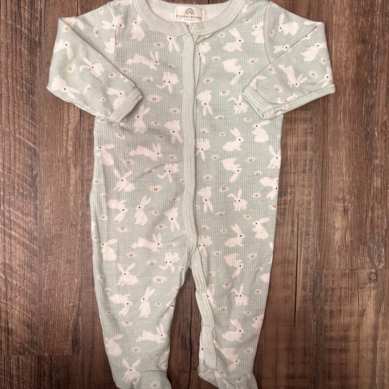Willow+Whimsy Bunny Sleep, Mint, Size: Baby 6-9M
