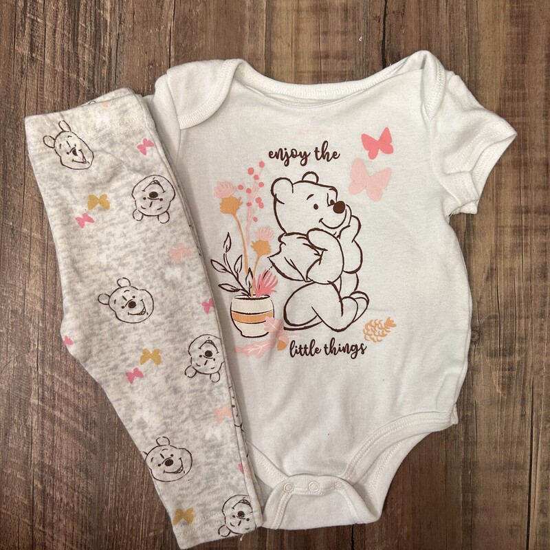 Pooh 2pc Print Knit Set, Gray, Size: Baby 6-9M