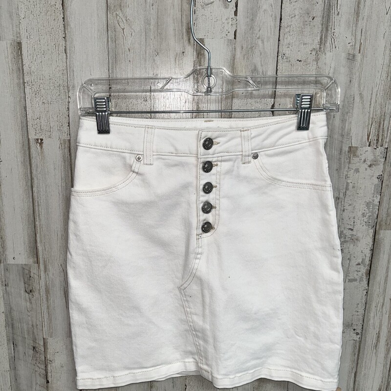 S White Denim Skirt