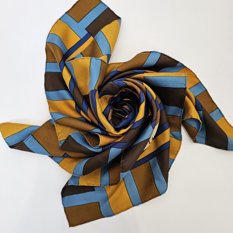 Yves Saint Laurent, BluGold, Size: Silk