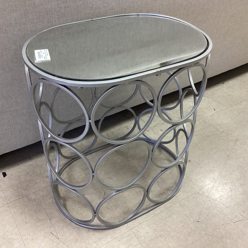 Oval Circle End Table