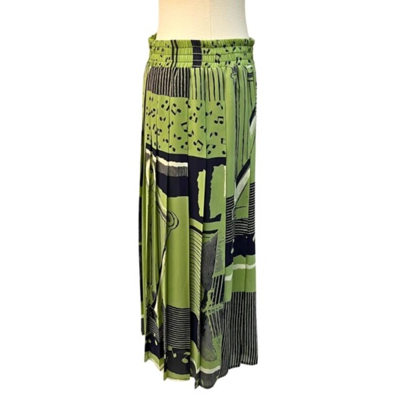 Divina Of Switzerland Skirt<br />
Cutest Musical Intrument Print!<br />
Colors:  Lime and Navy<br />
Size: 10/12