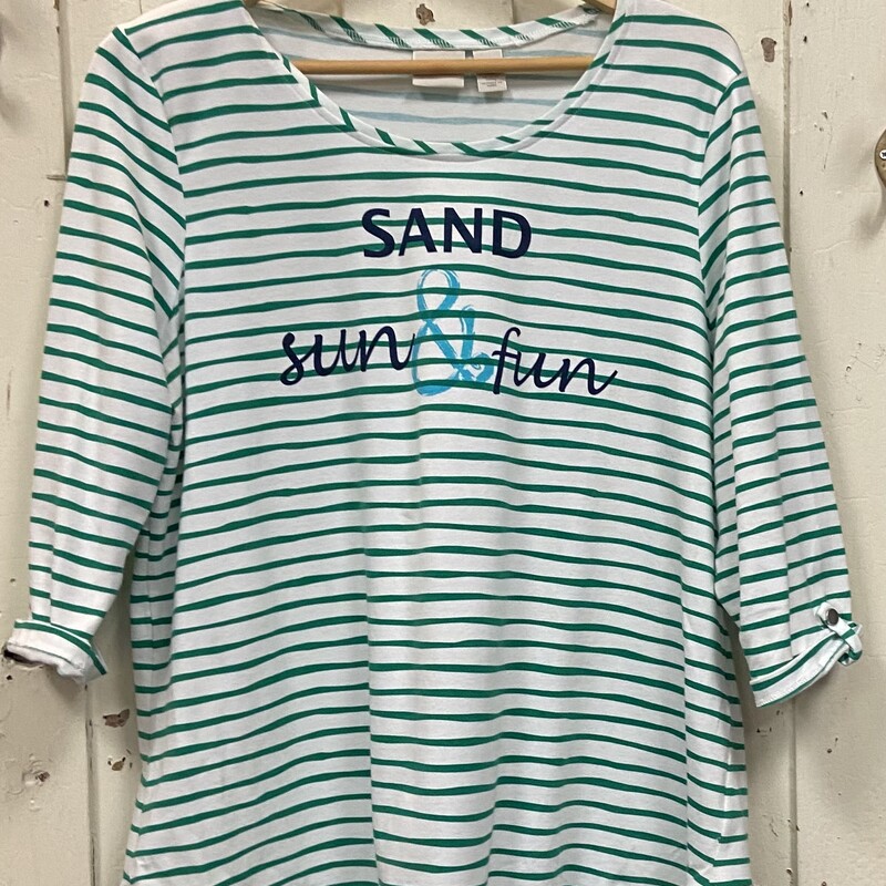 Grn Stripe Sand Sun Top<br />
Grn/wht<br />
Size: XL
