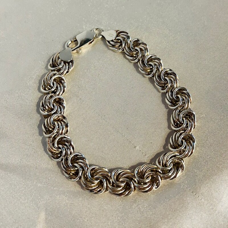 925 Woven Rope Bracelet
Silver Size: 8L
