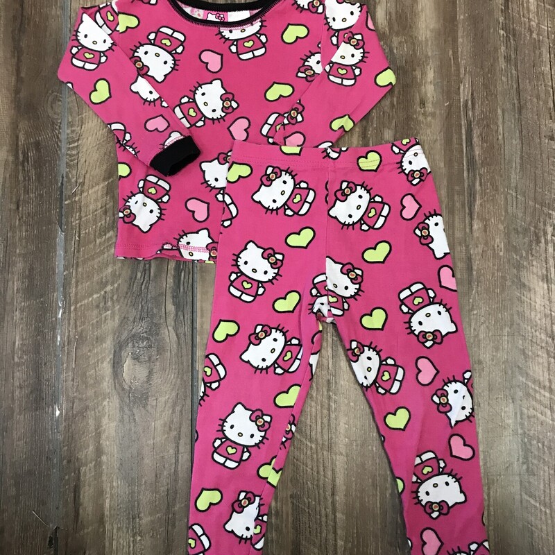 Hello Kitty Print 2pc PJ, Pink, Size: 4 Toddler