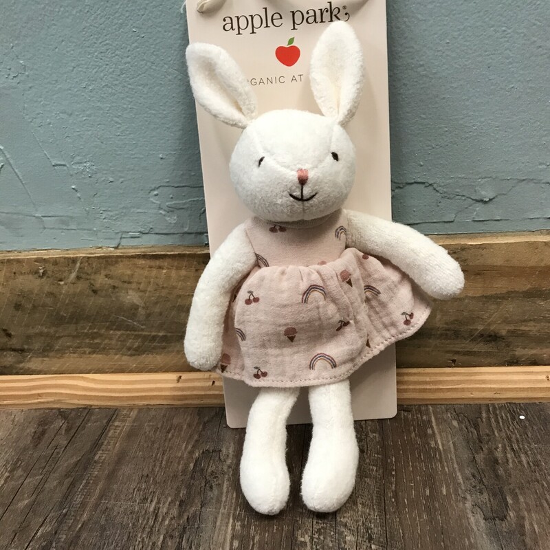 Apple Park Organic Bunny, White, Size: Toy/Game
