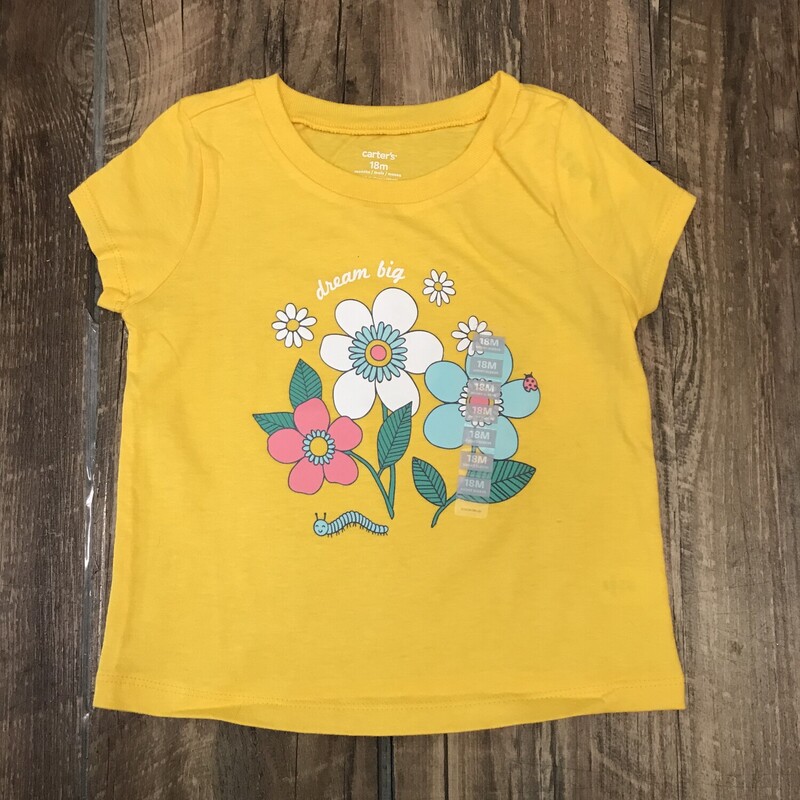 NWT Carters Dream Big, Yellow, Size: Baby 18M