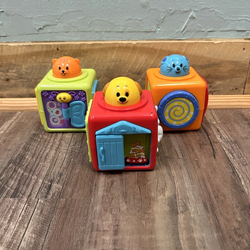 3Stacking Activity Cubes, Orange, Size: Baby Toys