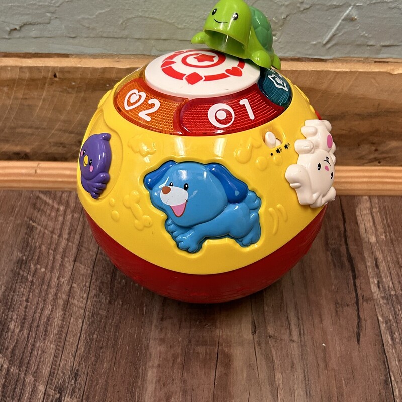 VTech Wiggle + Crawl Ball, Yellow, Size: Baby Toys