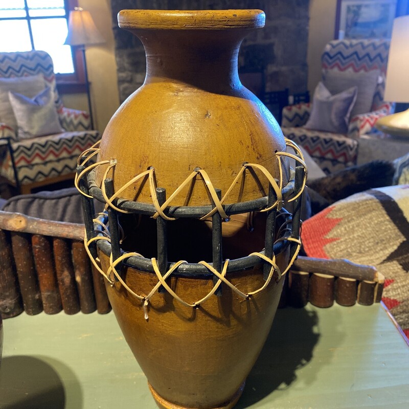 Ceramic And Iron Vase