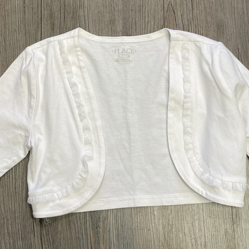 Childrens Place Shrug, White, Size: 7-8Y