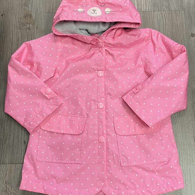 Carters Lined Rain Jacket, Pink, Size: 5Y