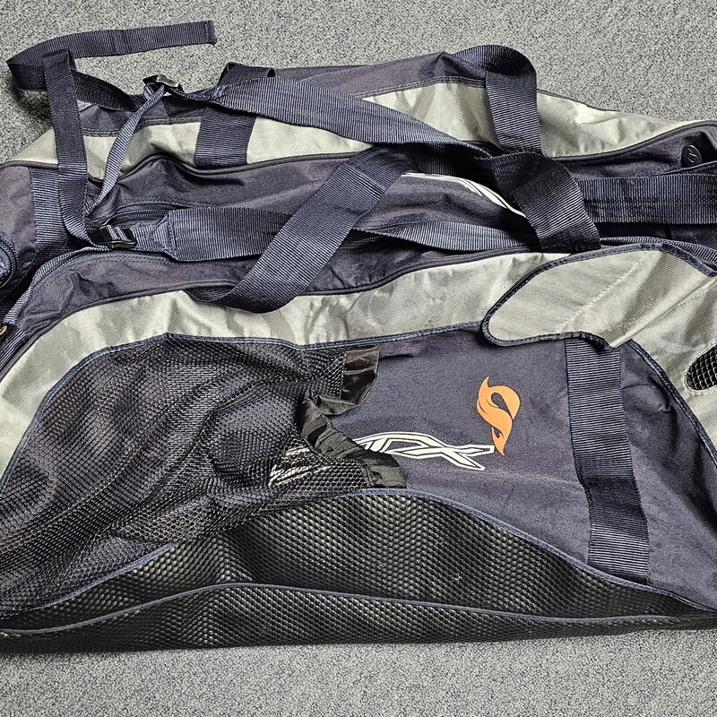 STX Lacrosse Equipment Duffle Carry Bag, Size: 36x14x16, Backpack straps, and velco stick strap