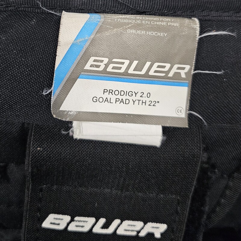 Pre-owned Bauer Prodigy 2.0 Hockey Goalie Leg Pads, Youth Size: 22in.  MSRP $169.99