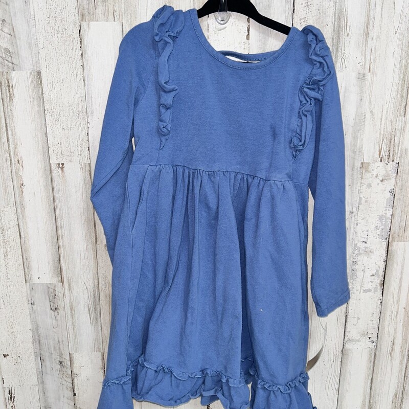 6/7 Blue Ruffled Dress