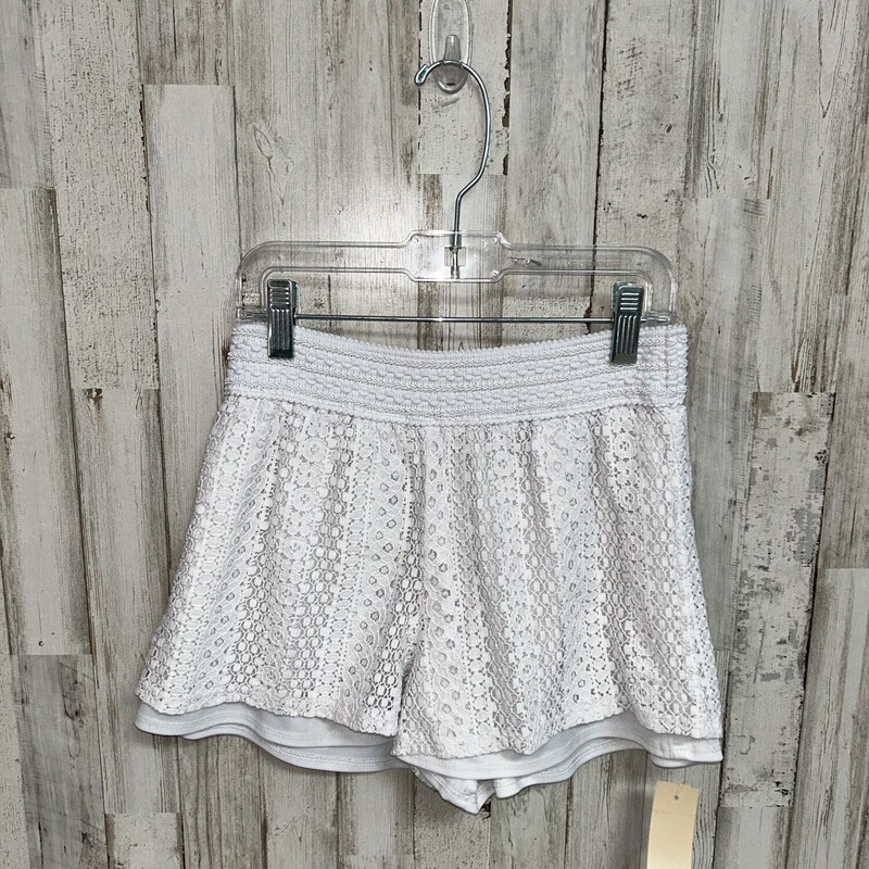 10/12 White Lace Shorts