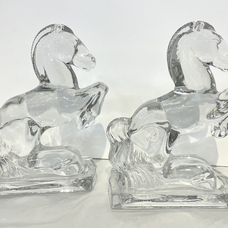 S2 Vintage Glass Horse Bookends
Clear
Size: 6x8H