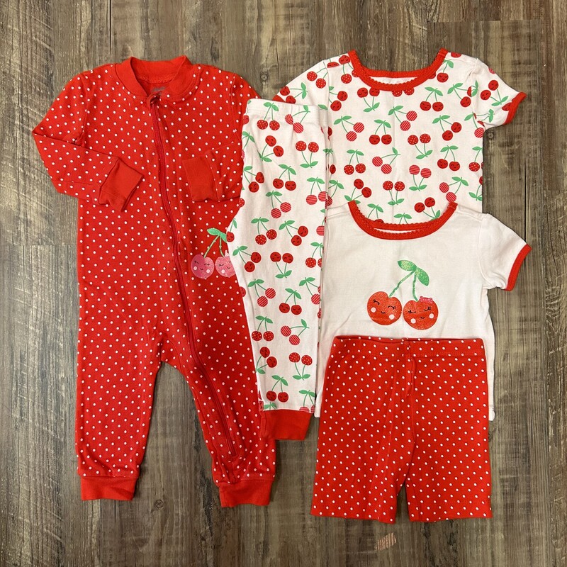 Little Me Cherry Dot S/5, Red, Size: Baby 18m