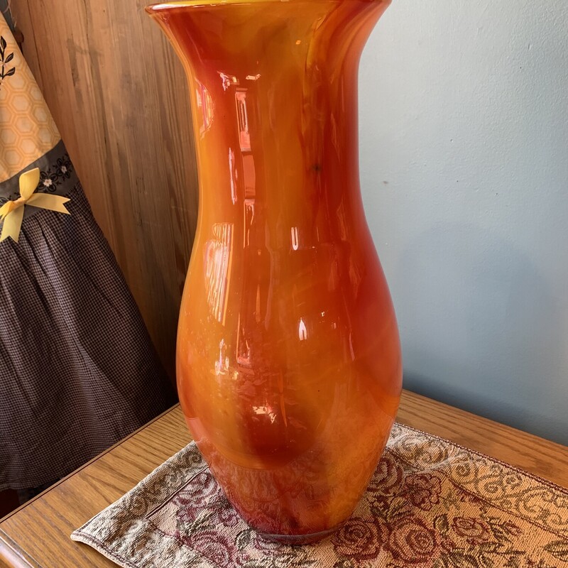 Orange Murano-Style Vase