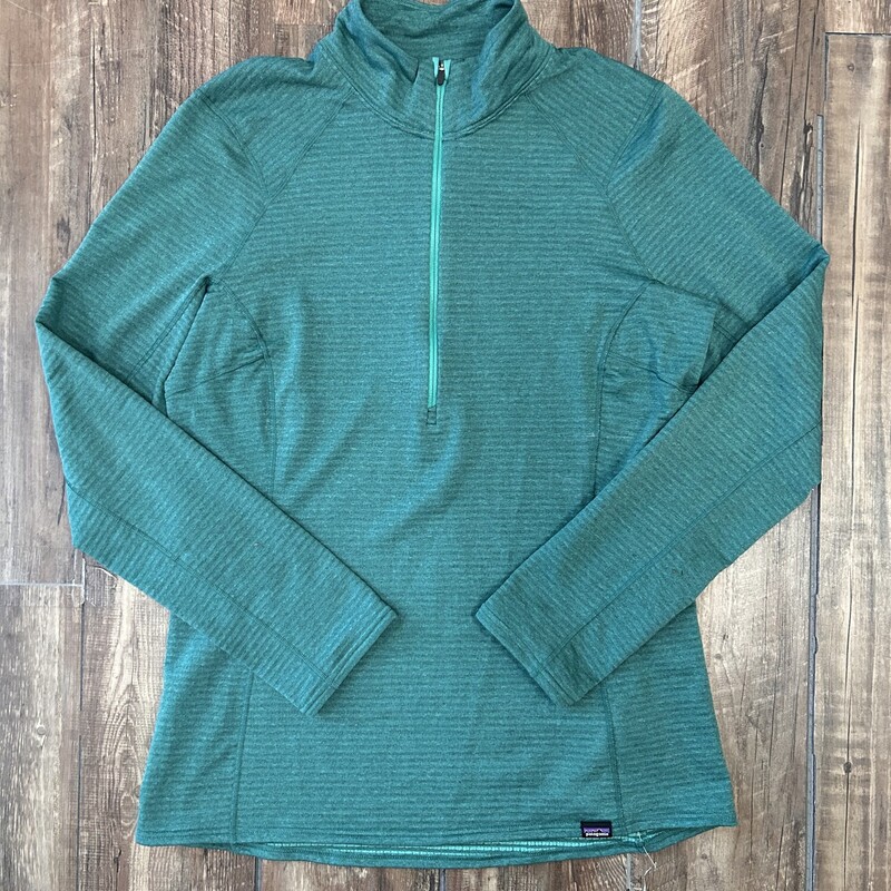 Patagonia Zip Thin L/slee, Green, Size: Adult M