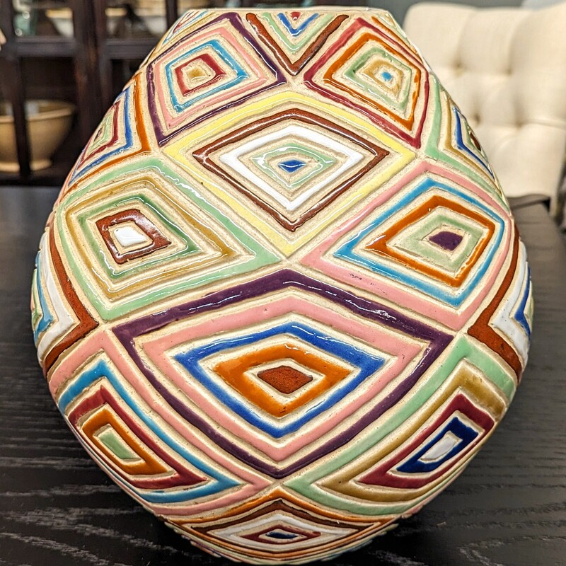 Triangle Design Vase
Mulit Colors
Size: 10 x11.5 H