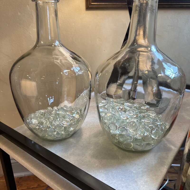 Glass Vase With Beads