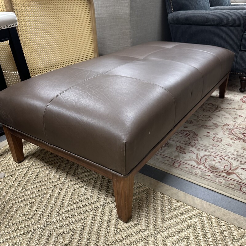 Large Leather Bench/Ottom