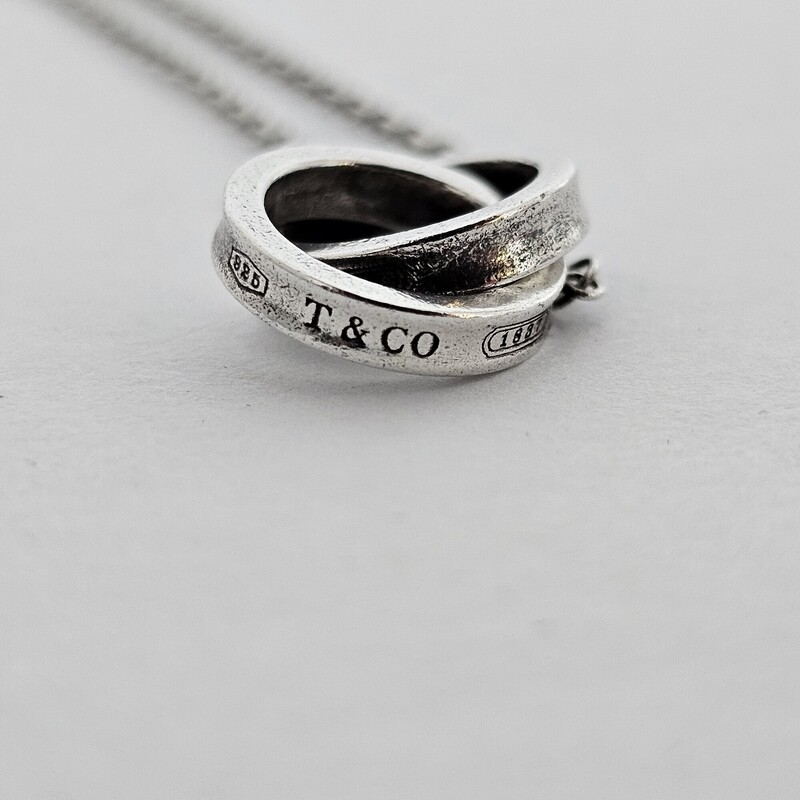 Tiffany Interlocking Ring, Sterling, Size: Silver
