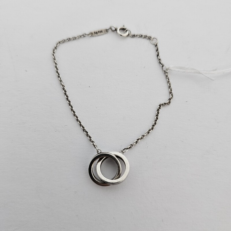 Tiffany Interlocking Ring, Sterling, Size: Silver