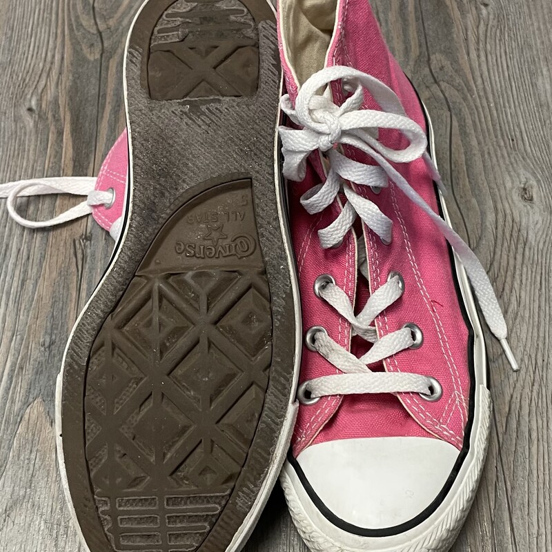 Converse Hightop Shoes, Pink, Size: 7Y