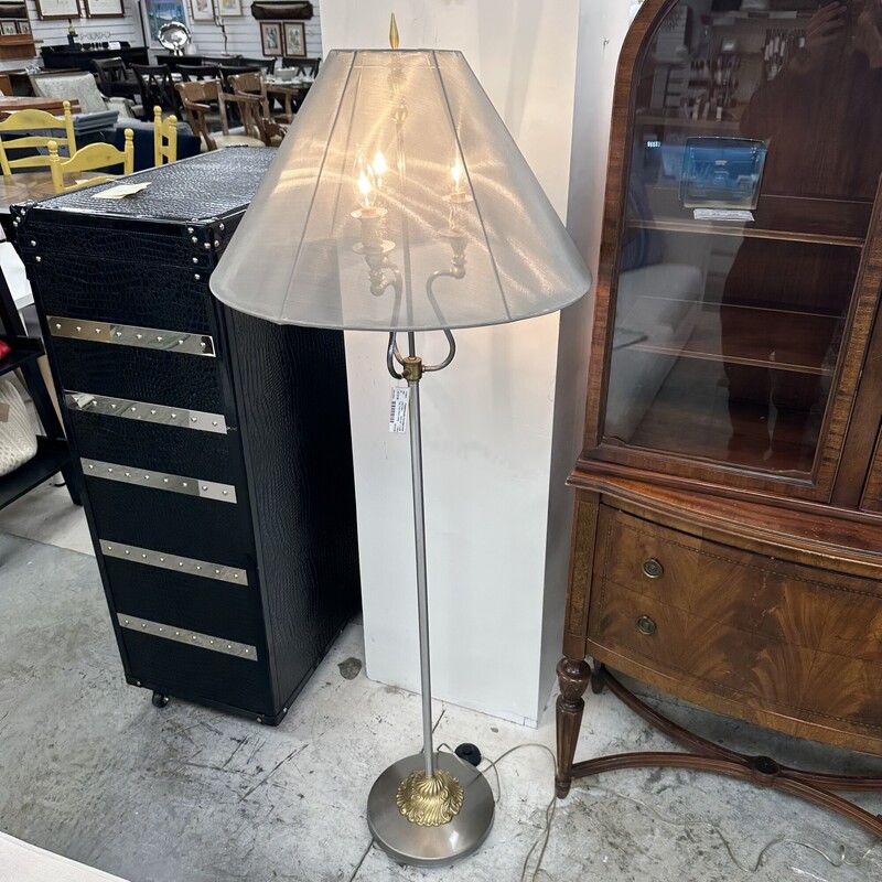 Two Tone Floor Lamp, Mesh Shade included