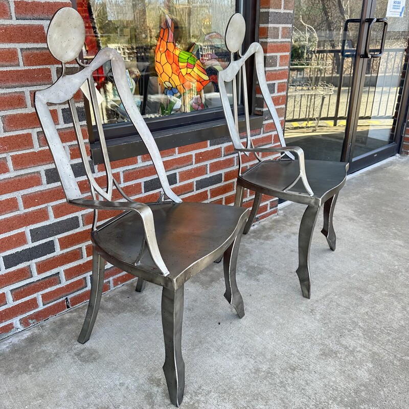 Metal Human Figure Chairs, sold as a PAIR