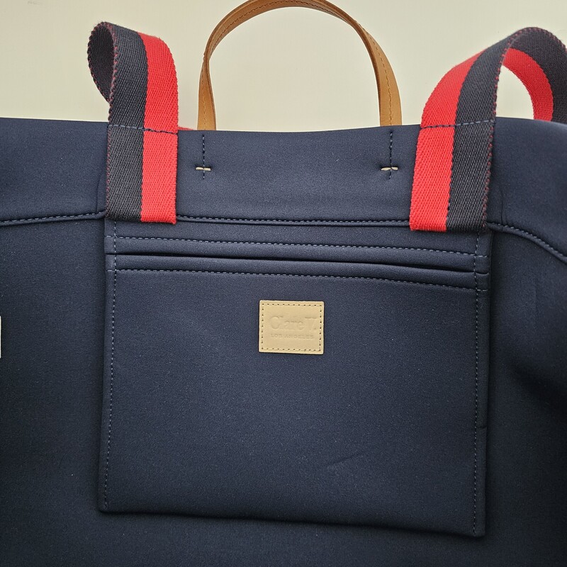Clare V, Navy, Size: Large Tote W/ pouch