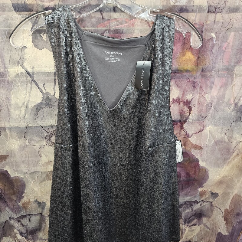 Form fitting silver tank with sequins covering all pieces. Super cute and Brand new with tags!
