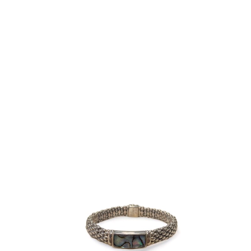 Lagos Abalone Caviar Bracelet

Made of 925 Silver

Buckle Clasp Closure

Circumference 8 inches