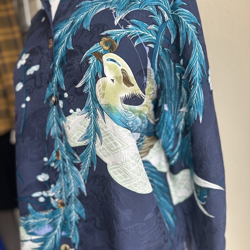 CITRON Buttondown Blouse/Crane, Blues, Size: Medium, 3/4 Sleeve
100%SILK Citron Santa Monica Button Down Blouse with White Crane in blue artistry

All Sales Are Final
No Returns

Pick Up In Store Within 7 Days of Purchase
Or
Shipping Is Available

Thanks for shopping with us :-)