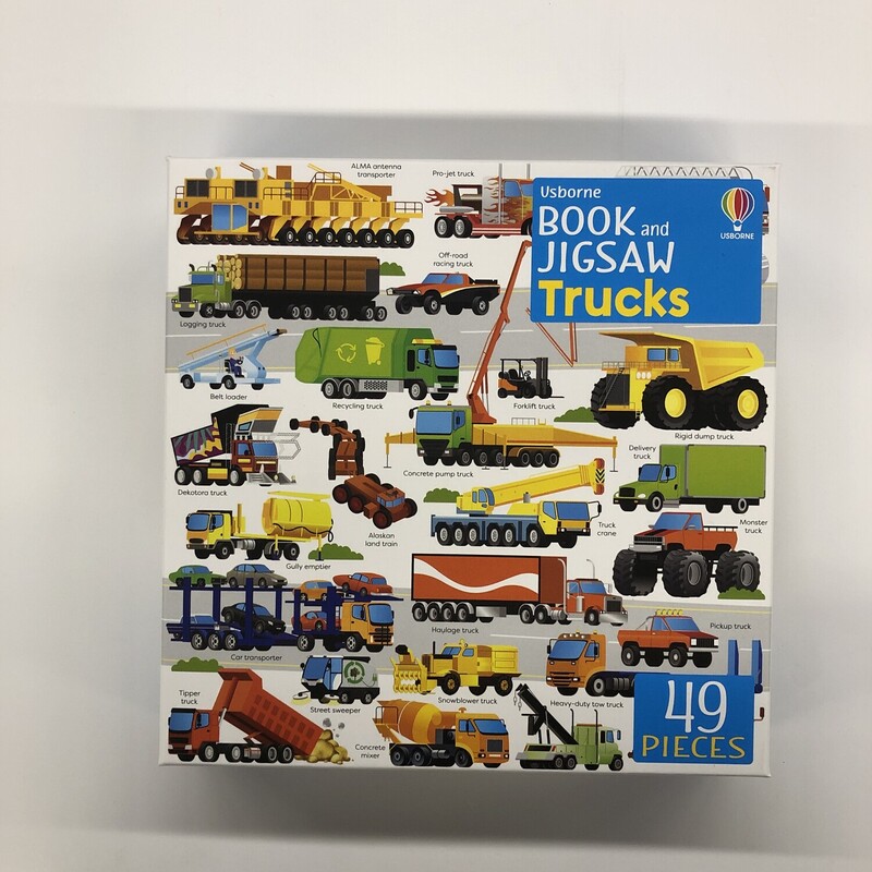 Book + Jigsaw Trucks, Size: Puzzle, Item: NEW
