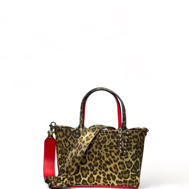 Christian Louboutin Leopard pattern Cabata  2WAY Mini Shoulder Bag Tote Bag
Comes With Detachable Strap
Dimensions: W9.3×H6.9×D3.0inch