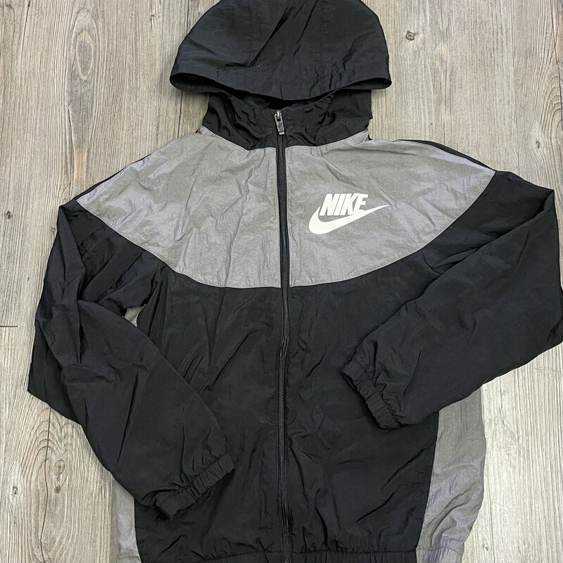 Nike Lined Windbreaker, Black, Size: 8-10Y
