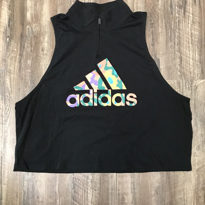 Adidas Zip Front, Black, Size: Youth Xl