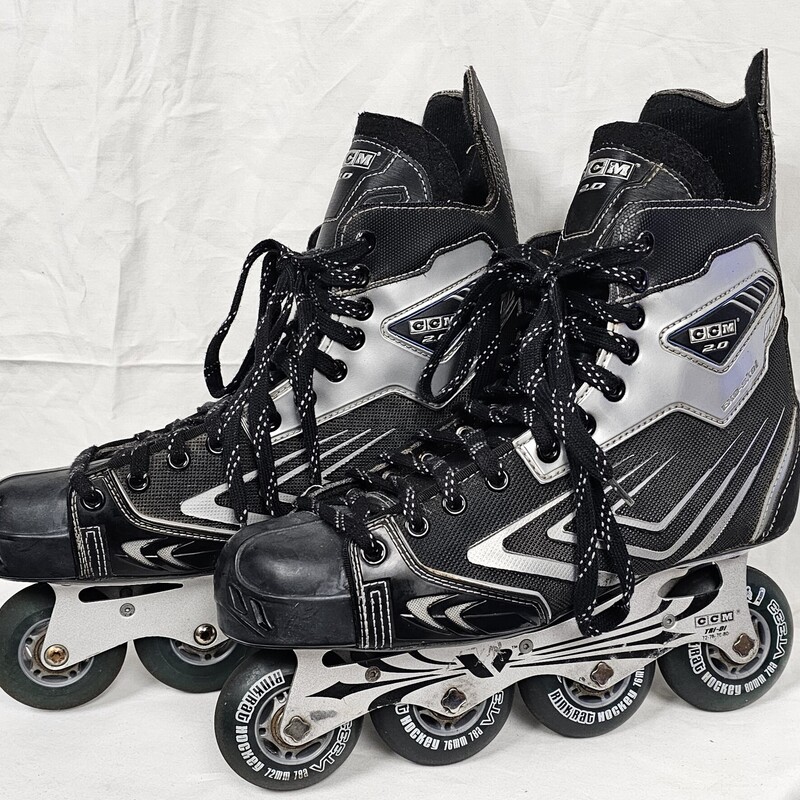 Pre-ownwd CCM 2.0 Roller Hockey Skates, Skate Size: 10