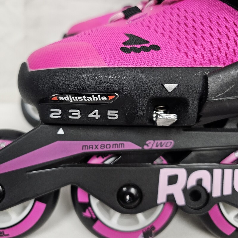 Like New Rollerblade Microblade Adjustable Inline Skates, Kids Sizes: 2-5