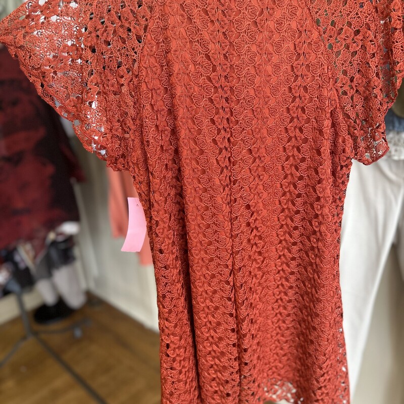 DressbarnLaceover TopNWT, Rust, Size: M<br />
New Tags Origianl Price $36.00<br />
Our Price $13.99<br />
<br />
All Sales Are Final,No Returns<br />
<br />
Pick Up In Store Within 7 Days of Purchase<br />
or<br />
Have Shipped<br />
Thank You For SHopping With Us:-)