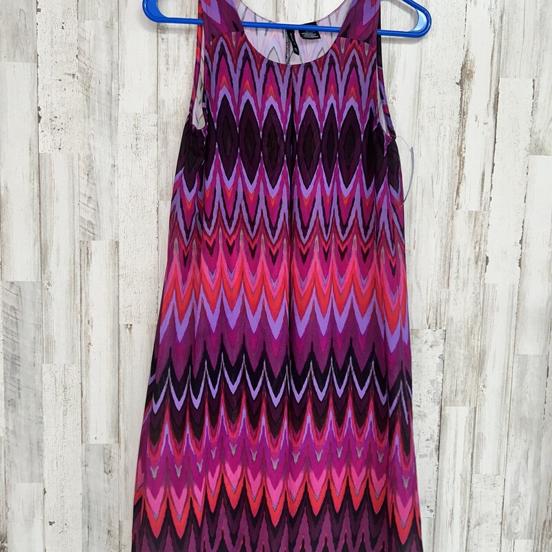 S Purple Printed Dress