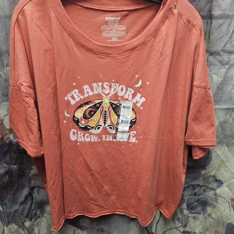 Short sleeve tee in orange. Brand new with tags.